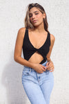 Carmen Ribbed Bodysuit - Black