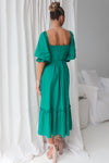 Cecilia Midi Dress - Emerald Green