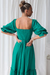 Cecilia Midi Dress - Emerald Green
