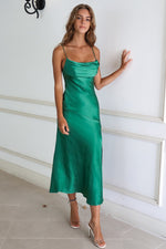 Celine Satin Midi - Bright Green