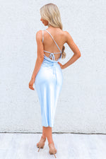 Chantelle Satin Midi - Baby Blue