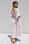 Charlotte Boho Maxi Dress - Baby Pink