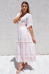 Charlotte Boho Maxi Dress - Baby Pink