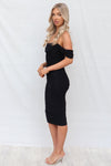 Charmaine Midi Dress - Black