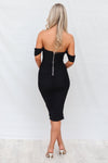 Charmaine Midi Dress - Black
