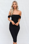 Charmaine Midi Dress - Black
