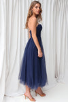 Cindy Tulle Midi Dress - Navy