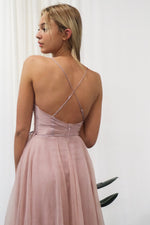 Cindy Tulle Midi Dress - Dusty Pink
