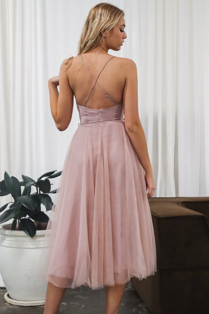 Cindy Tulle Midi - Dusty Pink Cute Chic Corset Cups Tulle Formal Runway Goddess Cindy Tulle Midi - Dusty Pink Cute Chic Corset Cups Tulle Formal Runway Goddess