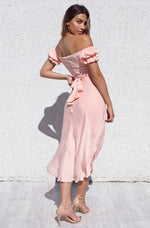 Claudia Midi Dress - Peach