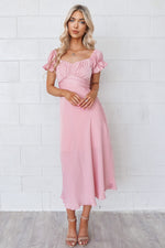 Claudia Midi Dress - Blush Pink