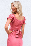 Claudia Midi Dress - Rose Pink