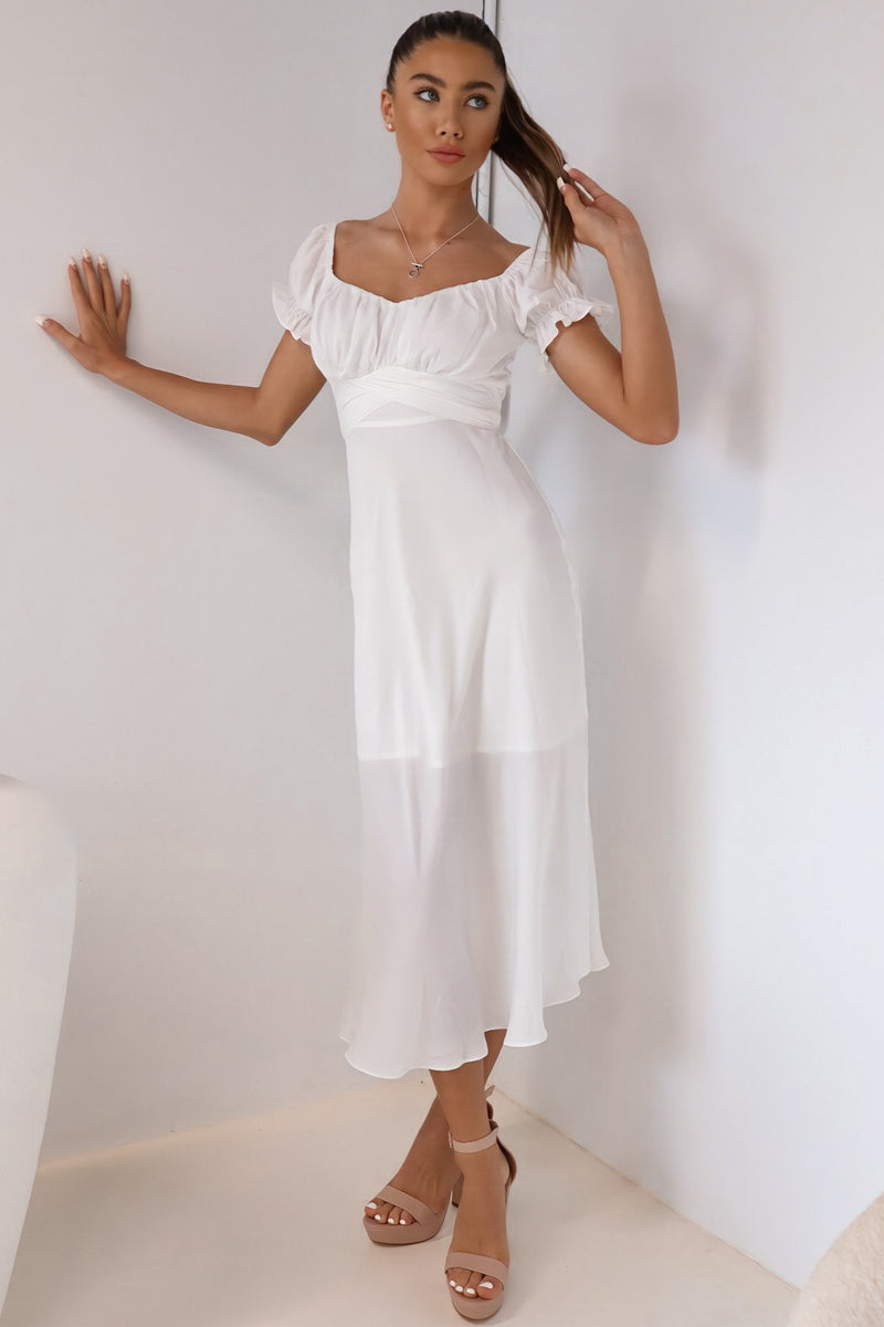 Claudia Midi Dress - White