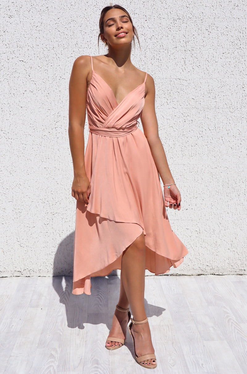 Cloud Nine Dress - Peach Blush