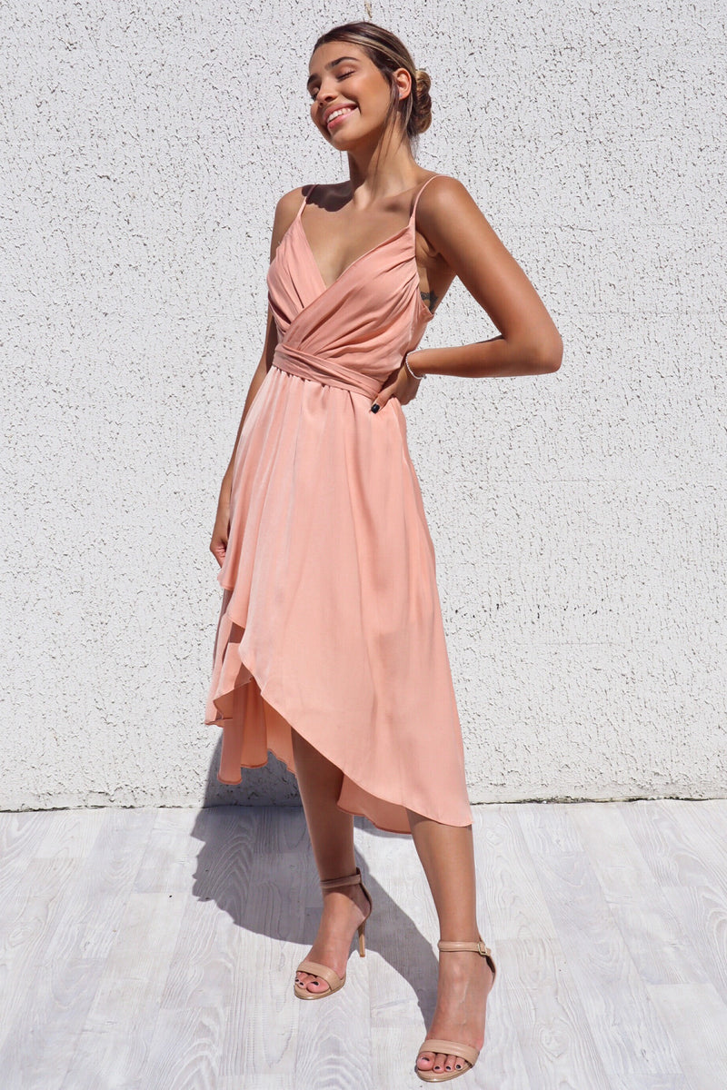 Cloud Nine Dress - Peach Blush