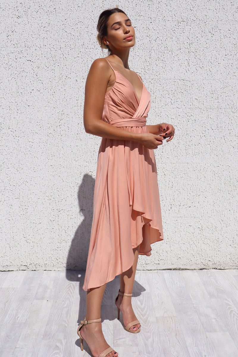 Cloud Nine Dress - Peach Blush