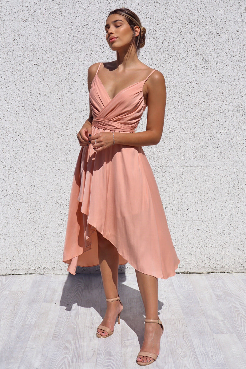 Cloud Nine Dress - Peach Blush