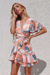 Satin Butterfly Dress - Cloudland Print - Runway Goddess