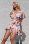 Satin Butterfly Dress - Cloudland Print - Runway Goddess