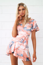 Satin Butterfly Dress - Cloudland Print - Runway Goddess