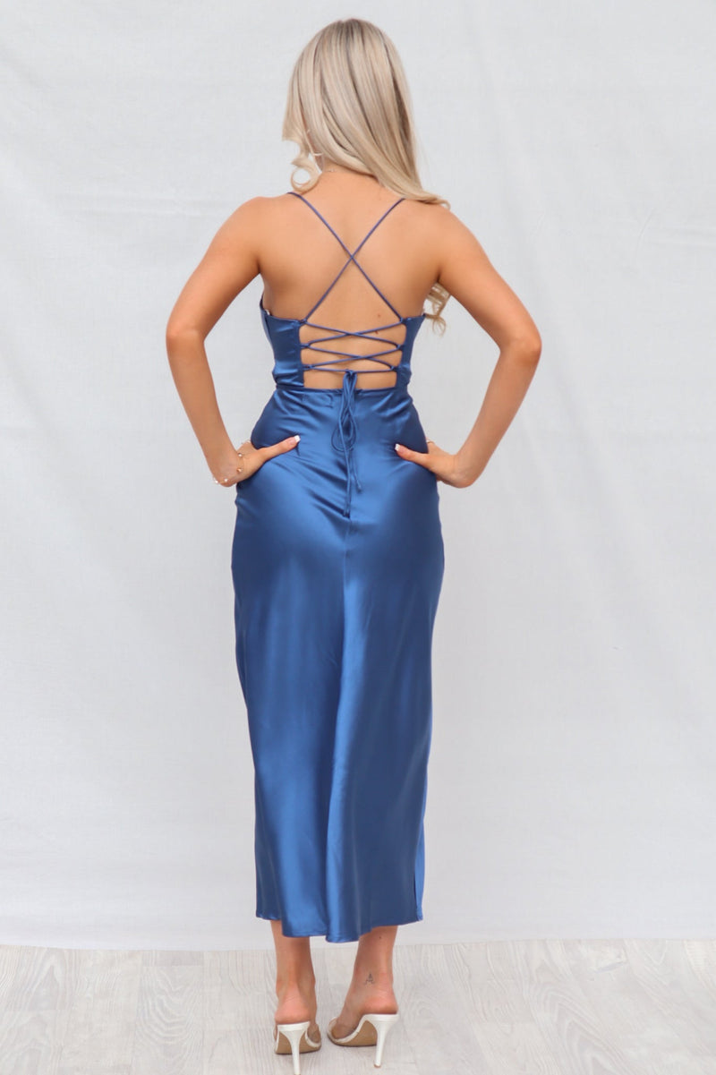 Cora Midi Dress - Navy