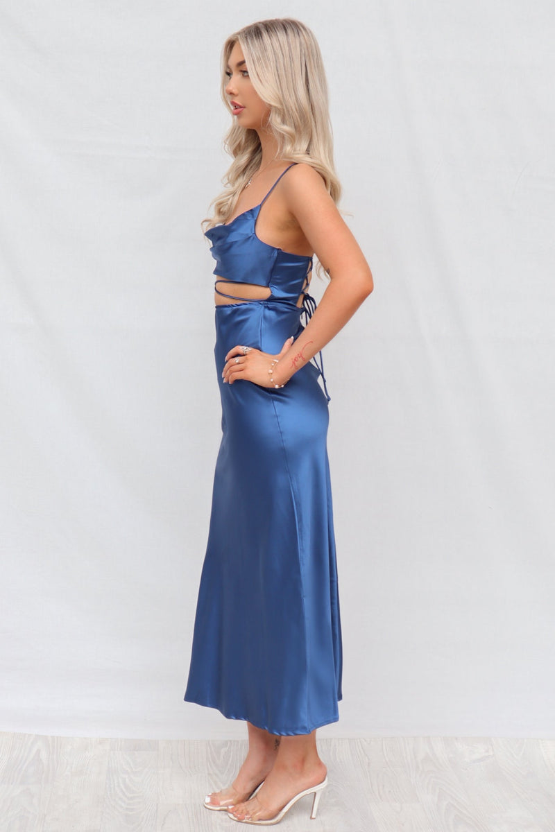 Cora Midi Dress - Navy