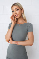 Courtney Ribbed Mini - Khaki