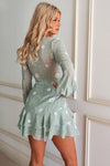 Dawn Mini Dress - Sage Spots