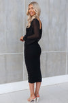 Demi Mesh Midi - Black