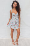 Diddie Mini Dress - Blue/Pink Floral