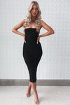 Dora Midi Dress - Black