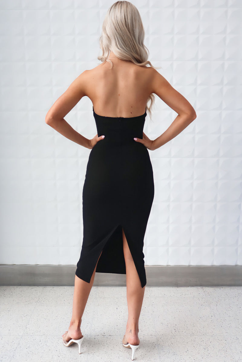Dora Midi Dress - Black
