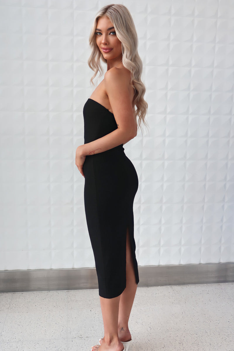 Dora Midi Dress - Black