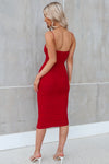 Eliana Midi Dress - Cherry Red