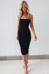 Eliana Midi Dress - Black