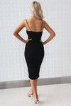 Eliana Midi Dress - Black