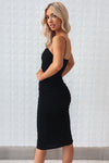 Eliana Midi Dress - Black