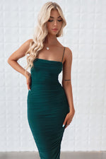 Eliana Midi Dress - Emerald Green