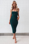 Eliana Midi Dress - Emerald Green