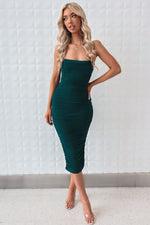 Eliana Midi Dress - Emerald Green