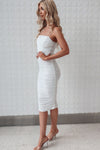 Eliana Midi Dress - White