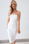 Eliana Midi Dress - White