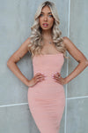 Eliana Midi Dress - Peach Pink