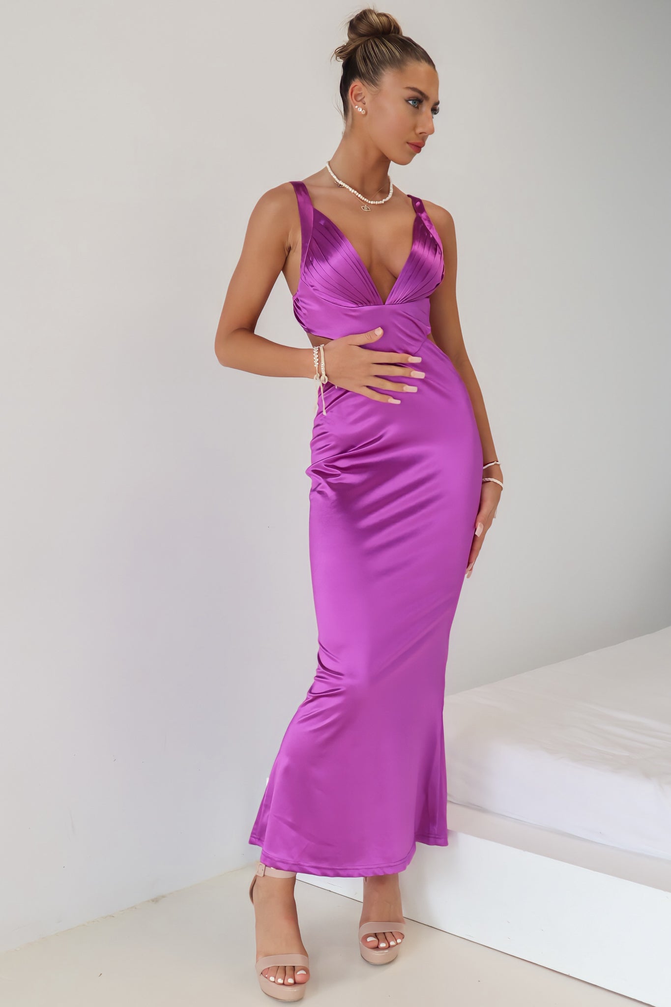 Purple A-Line Tulle Layered Evening Formal Dresses Long Prom Dresses -  ShopperBoard