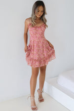 Ella Mini Dress - Pink Floral