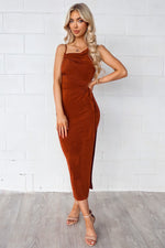 Madison Midi Dress - Chocolate