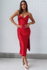 Geneveive Midi Dress - Wine Red
