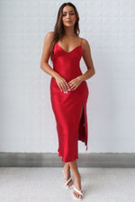 Geneveive Midi Dress - Wine Red