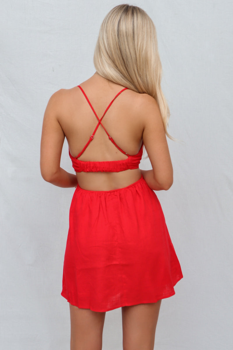 Grayson Mini Dress - Red