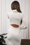 Hera Midi Dress - White